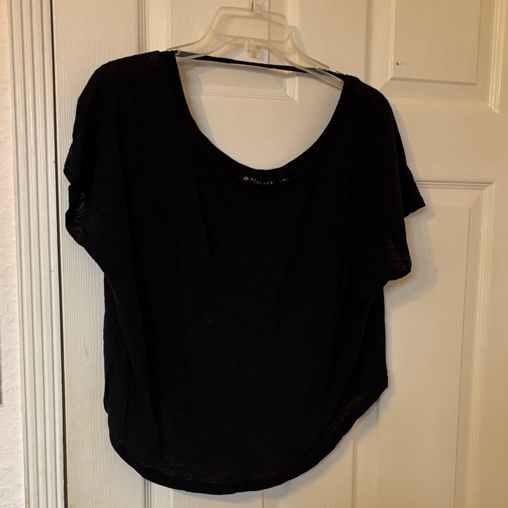 Athleta Black Short Sleeve Tee